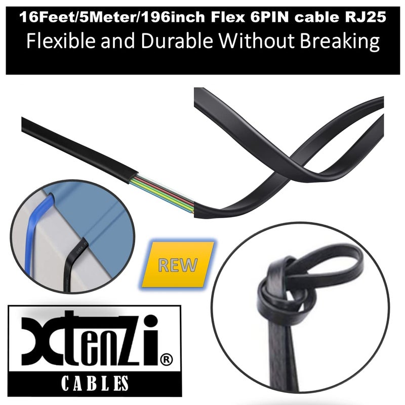 Xtenzi 6Pin Flex Cable XTFC Wire Accessory XT91674 for Amp Remote Bass Knob Compatible with Infinity Reference Amplifiers - Image 3